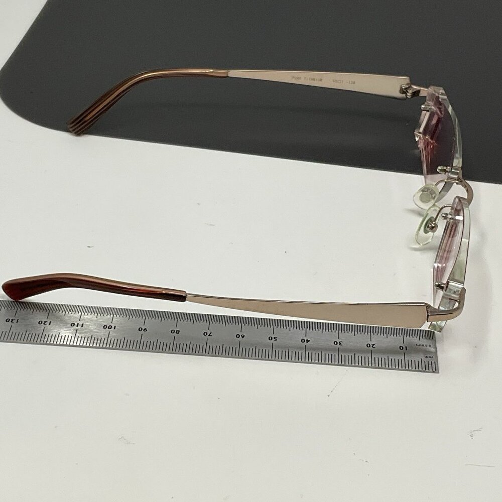 SAMA RIMLESS Eyeglasses Frame Mix-5 Pink Pure Titanium - Picture 11 of 12